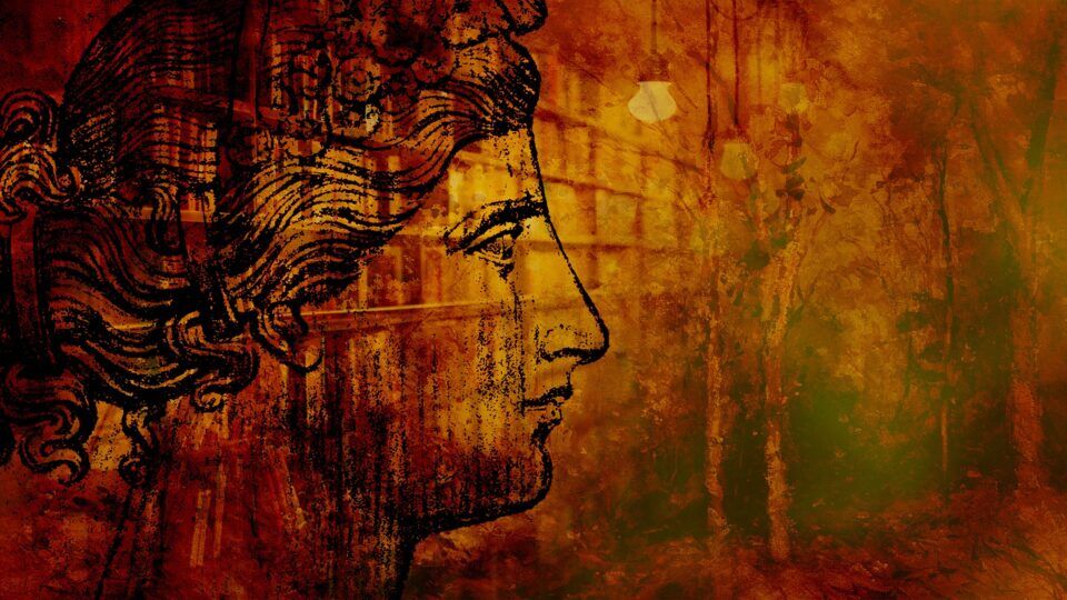 antická tvár z profilu