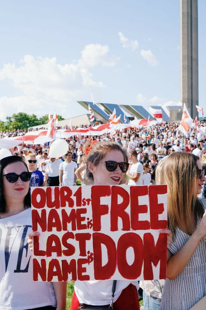protesters in belarus