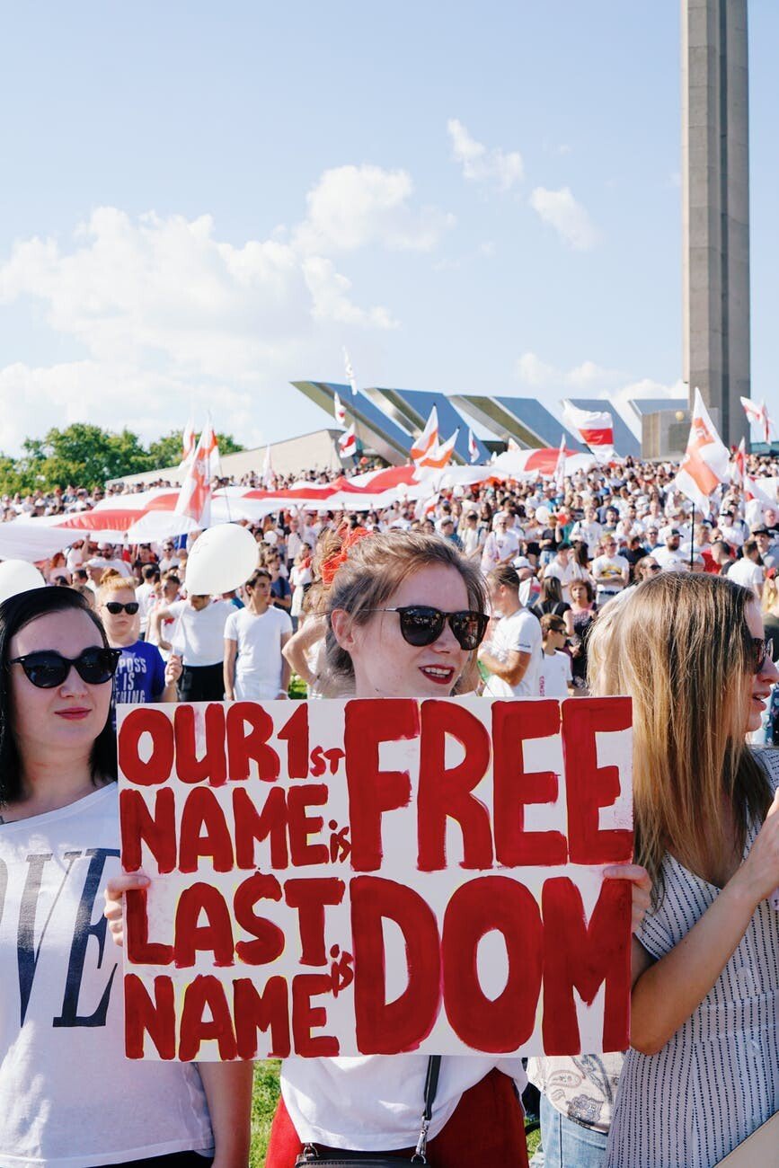 protesters in belarus