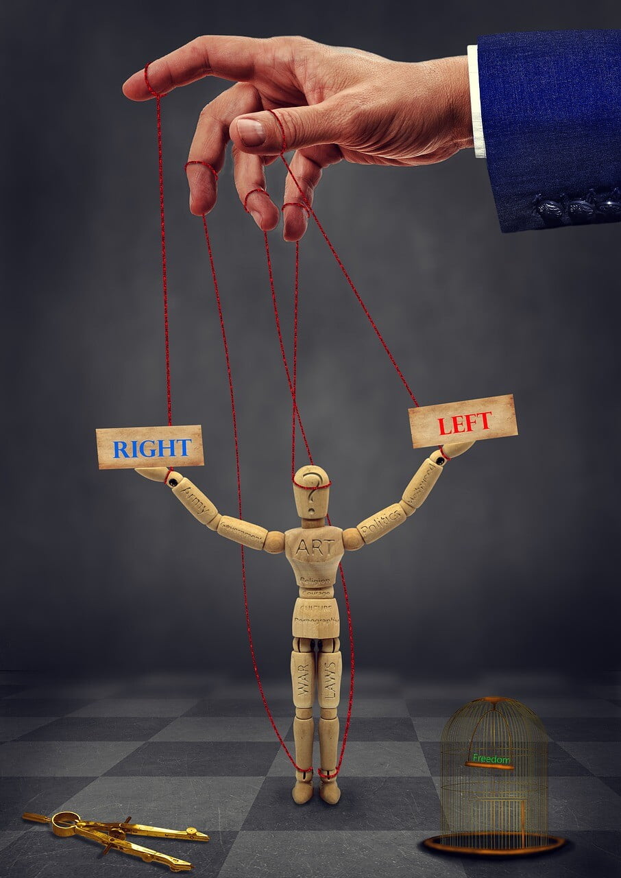 puppet, political, cage