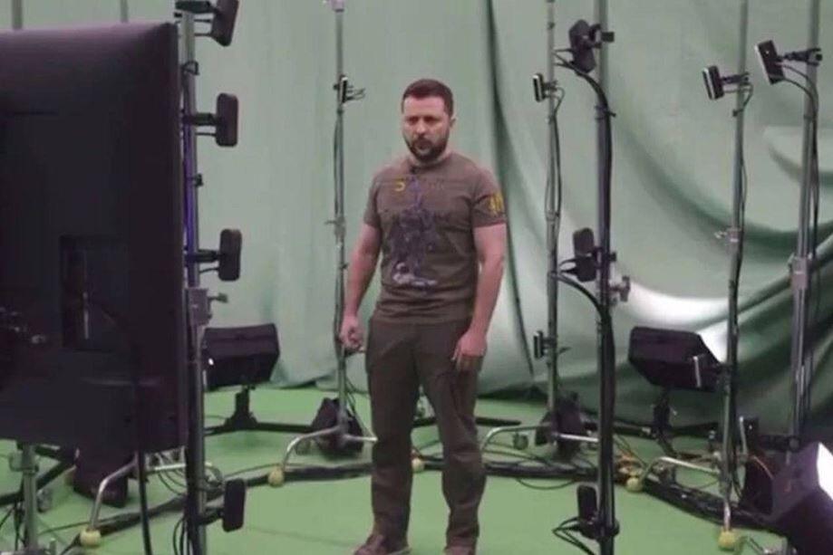 zelenskij v televíznom štúdiu