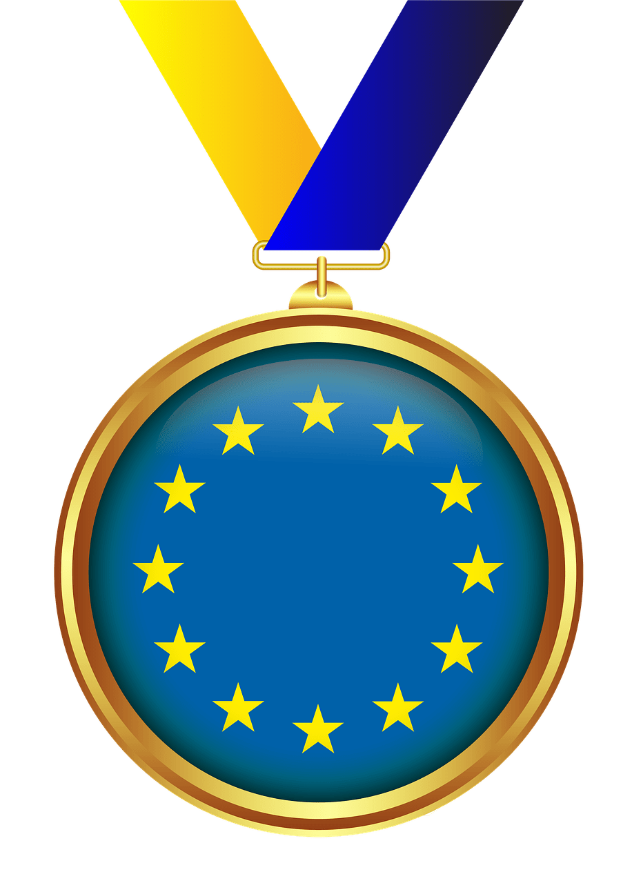 medal, gold, ribbon