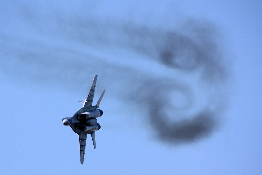 mig29 vo vzduchu