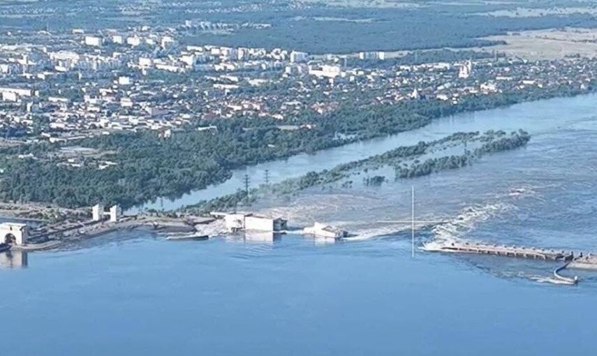 Poskodena-Kachovska-priehrada-na-Dnepri