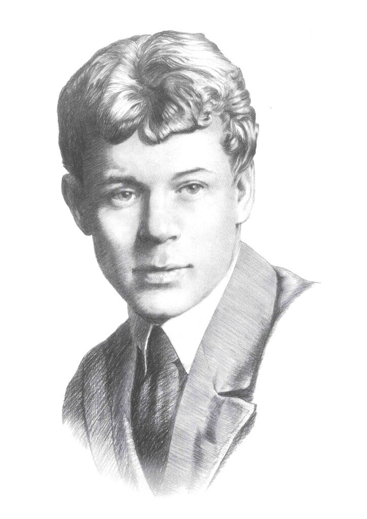 portrét Sergej Jesenin