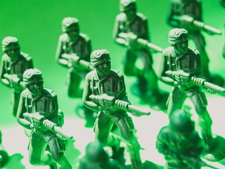 Toy Soldiers Macro Photo