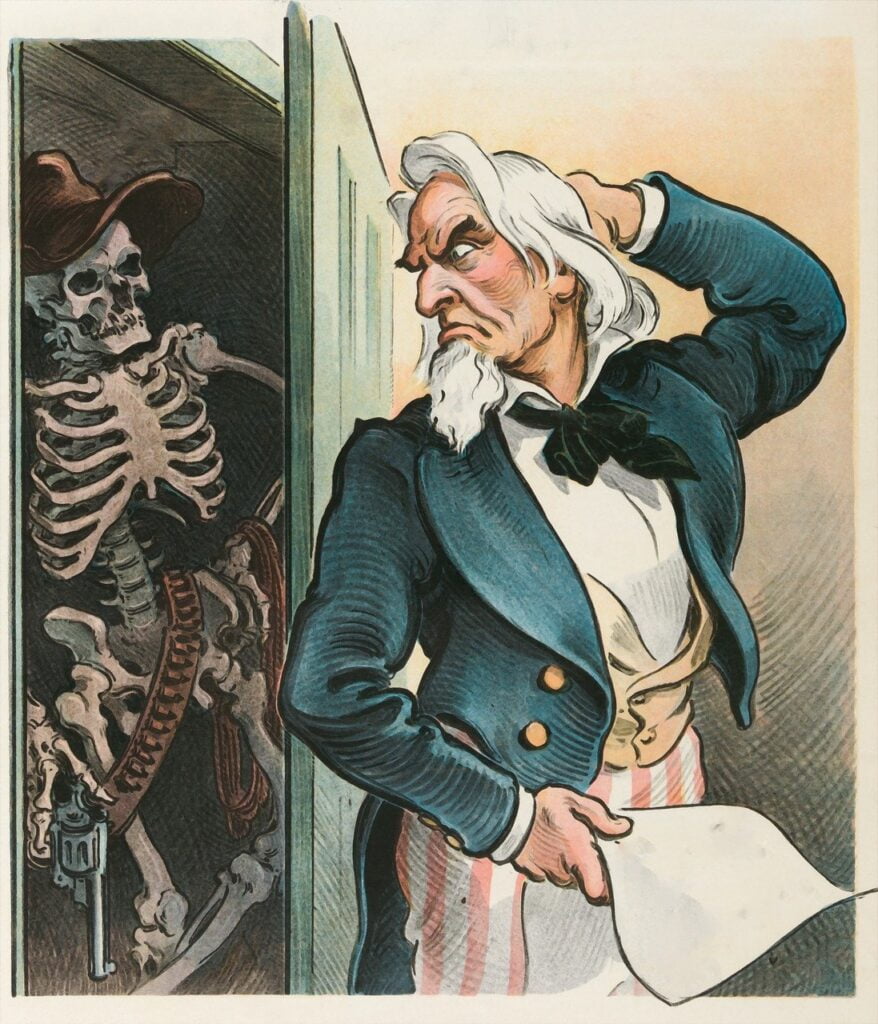 uncle sam, skeleton, closetObrázok je len ilustračný, nesúvisí priamo s textom.