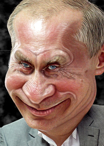 karikatúra Vladimír Putin