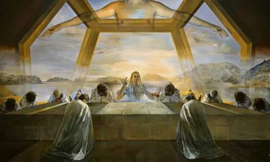 Salvatore Dalí – „Tajná večeře“ – olej na plátně (1955)