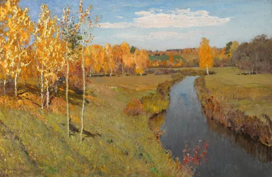Issac Levitan – „Zlatý podzim“ – olej na plátně (1895)